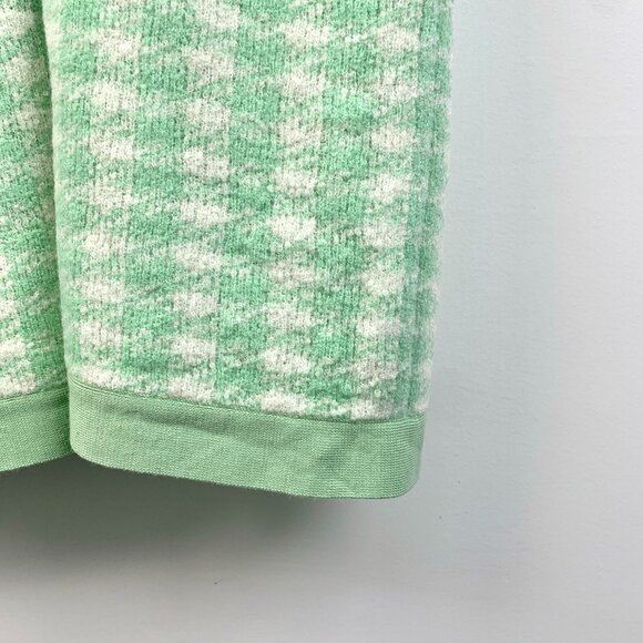 Miu Miu Green Checkered Knitted Cardigan Jacket With Pearl Details & Pockets Siz - Picture 5 of 8